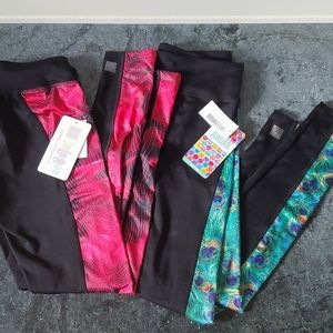 SET: NWT LuLaRoe Jordan Athletic Fleece Leggings XS, Black Ankle Full Length New